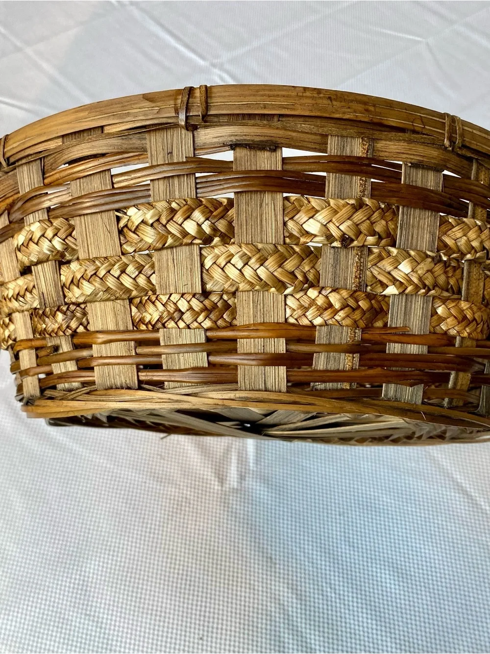Handwoven Natural Wicker Basket - Brown